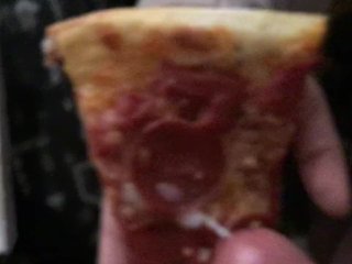 masturbation, cum on pizza, milf