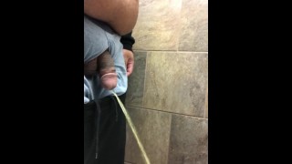 Small Urinal And Cum At Work