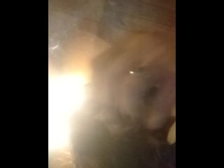 Sexy Ginger smoke spit ashtray POV