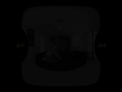 After peeing her pants Foxie strips out of them in vr porn movie