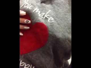 Hot petite girl flashing her amazing tities to you