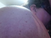 Preview 6 of Fat Girl Blowjob Gags On Cum