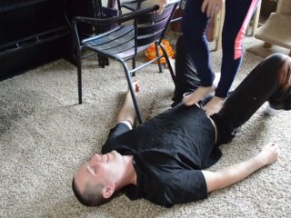 TSM - Rainy busts my balls and jumps on them during trampling