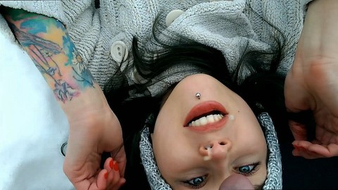 Cold Public Blowjob | POV, Cumshot, Facial