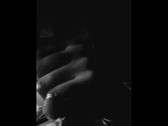 Male stripper masturbation strokes rock hard 7in plus cock