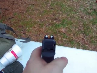 glock 19, diamond sights, pistol, trijicon