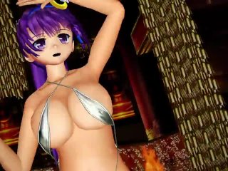 anime, 3dcg, mmd, slingshot bikini