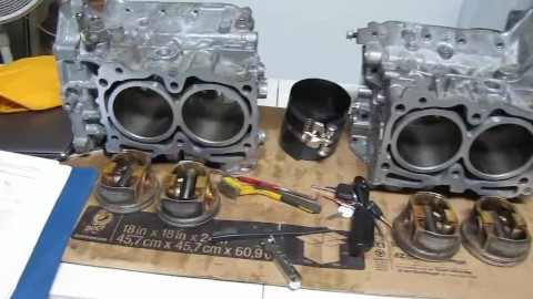 2007 Subaru Impreza Rebuild - Part 2 - Pistons Cylinders and How To Piston