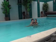 Preview 1 of HUNT4K. Sex adventures in private swimming pool