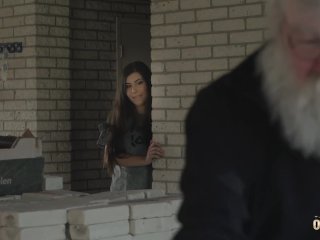 White hair old man fucks teen pussy so tight and young hardcore fucking screenshot number 2