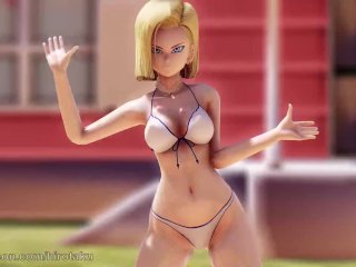 solo female, topless, anime, blonde