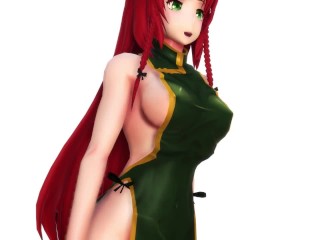 [touhou MMD] Hong Meiling Sexy China Dress