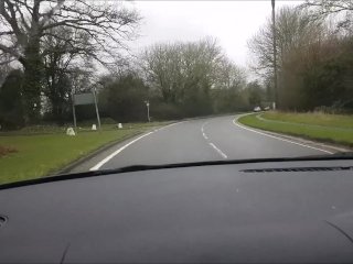 pov, brunette, car, outside