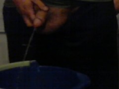 Peeing in a bucket