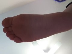 Clean my toes slave or I'll step on you