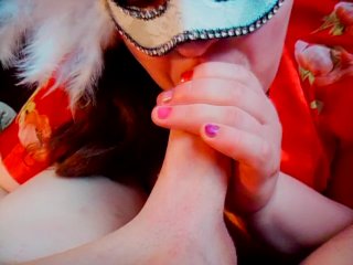 CLOSE-UP BLOWJOB - CUM IN MOUTH - SHE'S GOTSKILLS! - HOME_BLOW JOB