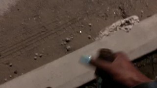 Lettin it all Hang out w/ Piss and Cum Outside (TS PublicPrincess)