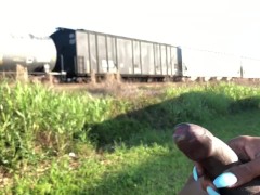 Risky! I was So Turned on I came before I got hard lol (TS PublicPrincess)