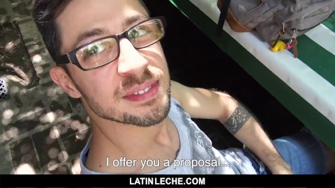 LatinLeche - Two hotel strangers agree to fuck on cam for cash