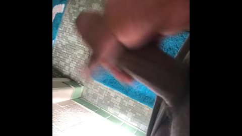 Dorm bathroom masturbation