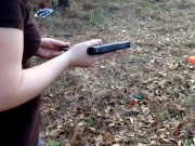 Preview 3 of Cute Girl Chloe Glock 42 Run and Gun Shooting .380acp Pistol