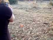 Preview 4 of Cute Girl Chloe Glock 42 Run and Gun Shooting .380acp Pistol