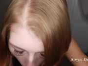 Preview 3 of Arwen Datnoid Eye Contact Blowjob Swallow