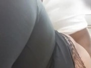 Bbw ts monae getting fucked behind the counter by front desk hotel clerk