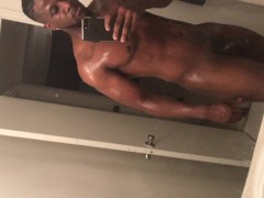 Light Work Out hot and sweaty body shine Athlete