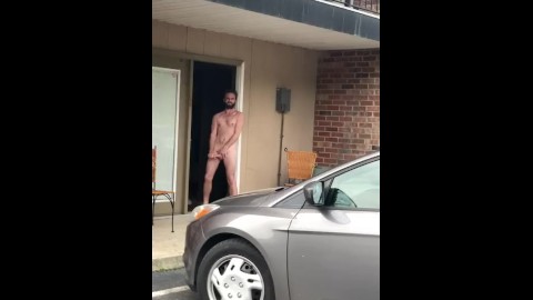 Caught naked outside friend’s apartment