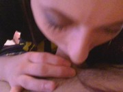 Preview 2 of Teen amateur gf does great blowjob
