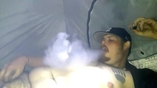 Blowing Dope On My Cock