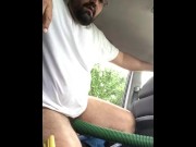 Preview 3 of Daddy Bear Gets A Blow Job From Car Vacuum