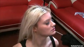 Ava and Jakki Louise Join Bukkake Party