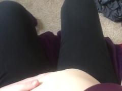 Chubby piggy talks about her tight pants