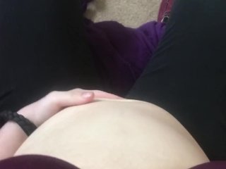belly, tight clothes, tight pants, big tits
