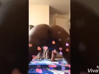 ebony, big tits, big ass, masturbation