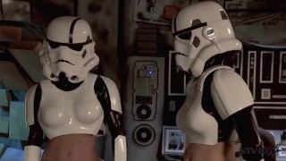Vivid Parodie - 2 Storm troopers genieten van Wookie lul