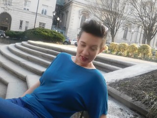 Lovsence, BELLA HAS a VIBRATOR IN HER, WE ARE JUST SITTING IN THE PARK!