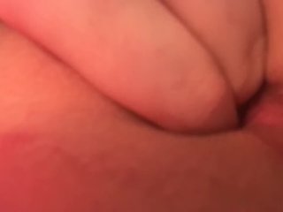 Fingering tight little pussy
