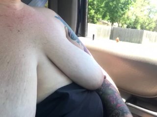 ChastityTakes a Sunday Drive Topless