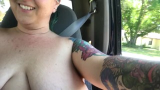 Chastity Goes For A Topless Sunday Drive