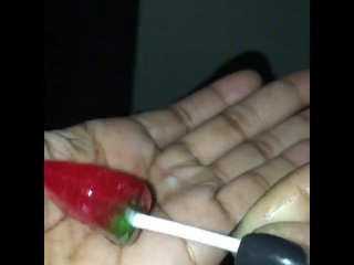 Playing in daddy cum