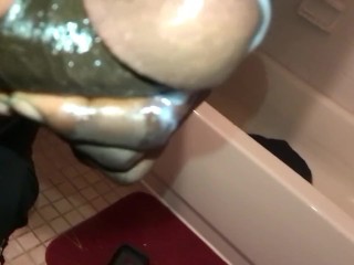 Quick Cum after Work in Slo Motion