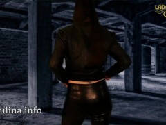 Lady Julina sucht Sitzgelegenheit Shiny Leder Leggings Facesitting