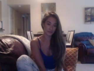 Eva Lovia in jeans - Webcam masturbation show