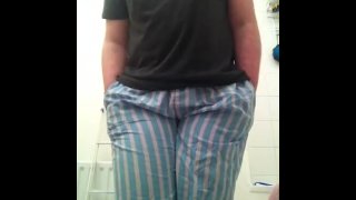 FTM Desperately Wets Pajama Pants