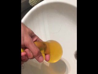 pissing, solo male, extreme pissing, preservativo