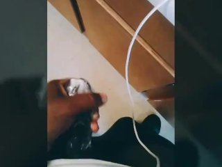caught mastur, caught, ebony, webcam