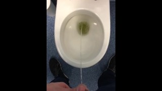 Peeing in public toilet
